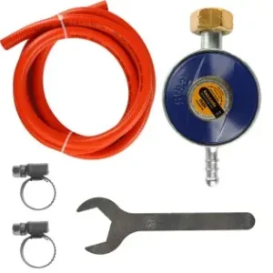 Set regulator reglabil butelie gaz GPL Propan/Butan , furtun 2 metri, 2 coliere, cheie RSGR2 ROTOR Disponibil imediat