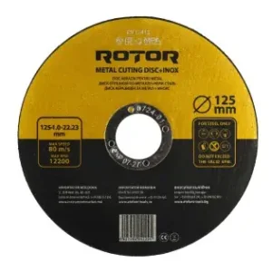 Reducere de preț Disc abraziv pentru metal+inox ROTOR 125*1,0*22,23