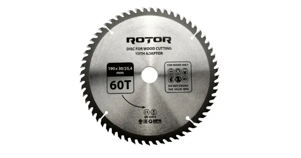 Chilipir Disc taiat lemn ROTOR 190*30/25,4 cu adaptor 60T