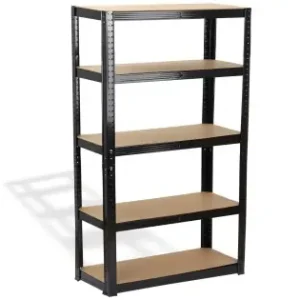 Transport gratuit Raft Negru 120Wx45Dx180Hcm pentru depozitare din otel ROTOR