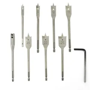 Livrare expres Set burghie plate pentru lemn 9 buc 10-25mm ROTOR RBP9