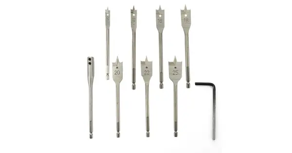 Livrare expres Set burghie plate pentru lemn 9 buc 10-25mm ROTOR RBP9