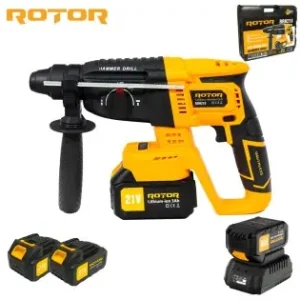 Ciocan rotopercutor cu acumulator, RRH21V ROTOR 21V/3Ah , 1800 rpm, 4450 bpm, Ultima șansă