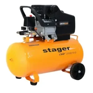 Stager Air 20D50 compresor aer, 50L, 8bar, 200L/min, monofazat, angrenare directa Mai ieftin