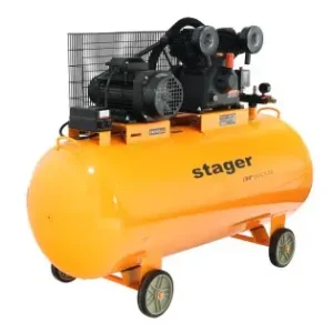 Stager Air 60C370 compresor aer, 370L, 10bar, 600L/min, trifazat, angrenare curea Reducere extra