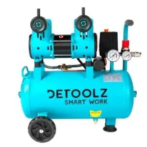 Retur gratuit Compresor Detoolz 24L fara ulei, 1500 W, debit 154L/min, 8 bar, 2 prize de aer