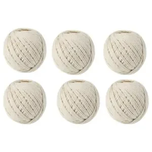 Set 6 ghem sfoara bumbac Micul Fermier, 100gr, culoare alb Livrare gratuită