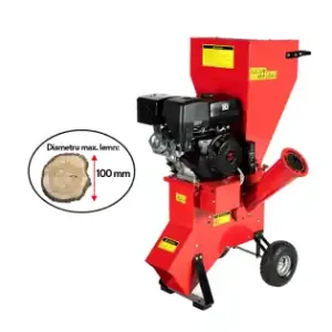 Tocator pentru crengi Micul Fermier, 100mm, motor benzina 15CP, pornire electrica, alimentare verticala, pentru rumegus(Resigilat) Reducere