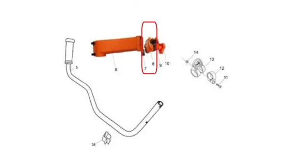Brida inferioara RURIS PS400-1-51, pentru motocositoarea Ruris RR400 Chilipir