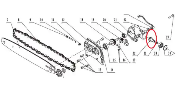 Pinion RURIS PS335-3-32, pentru motocositoarea Ruris DAC 335 Reducere specială