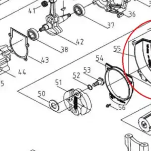 Ansamblu carcasa ambreiaj RURIS PS633es-1-55, pentru motocositoarea Ruris 633ES Ultima șansă
