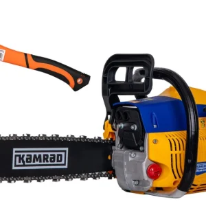 Drujba pe benzina Kamrad KR-52, 5.8 CP, 52CC, 33 dinti, pasul 0.325, 1,5mm + ulei amestec 0.5L si toporisca Wolfson Plată securizată