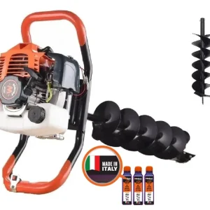Motoburghiu foreza de pamant WOLFSON STB-52, 1470W, 52cc, include burghiu 200mm + 3 ulei 0.1L Cumpără online