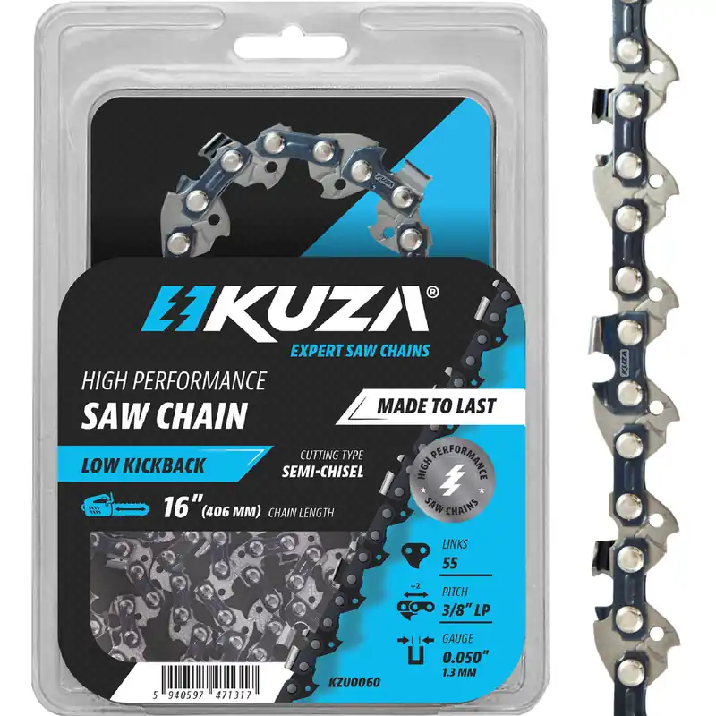 Lant pentru drujba Kuza, lungime 16", pas 3/8" LP, grosime 050"-1.3 mm, 55 Zale, 1 lant/pachet Mai ieftin