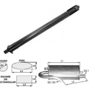 Toba de esapament rotunda 880 mm 105TA6864 pentru stivuitoare Jungheinrich Calitate înaltă