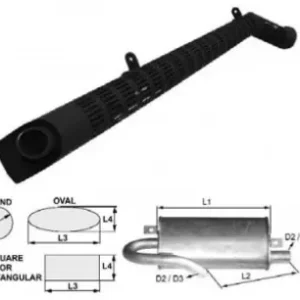 Toba de esapament rotunda 450 mm 134TA8109 pentru stivuitor Jungheinrich Retur gratuit