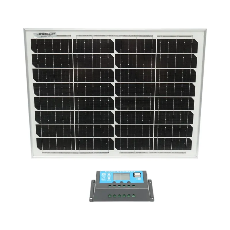 Livrare gratuită Panou solar 20W monocristalin 400x300x17mm cu regulator tensiune 10A, 12/24V Breckner Germany