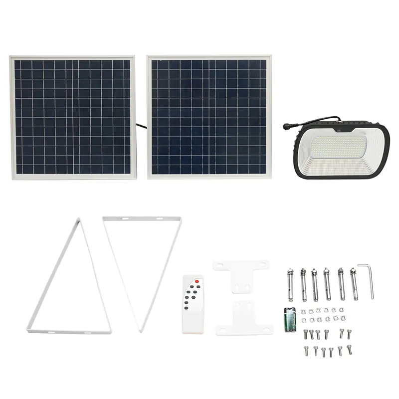 Ieftin Lampa LED 240x0.5W cu panou solar 35W si baterie 7.4V/15Ah Breckner Germany