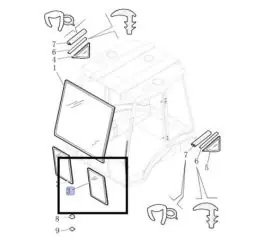 Reducere de preț New Holland Geam Cabina 85801623