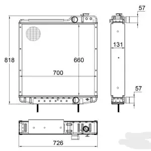 Radiator Case IH A184441, A184443, A184225, A184439, A189087, A189091, A190663, D7AG010TT, CR2331 000S, CR2331000S, Reducere de preț